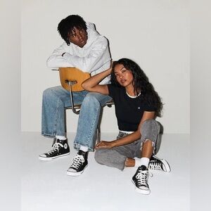 Converse Chuck Taylor All Star Canvas unisex high top shoe in black